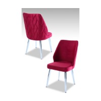 Комплект стульев Hanah Home Pufi Tile Red Chrome