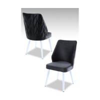 Комплект стульев Hanah Home Pufi Anthracite White