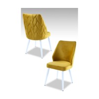 Комплект стульев Hanah Home Pufi Yellow White