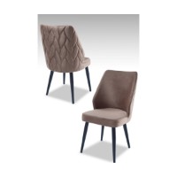 Комплект стульев Hanah Home Pufi Cappuccino Black