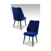 Комплект стульев Hanah Home Pufi Sax Blue Black