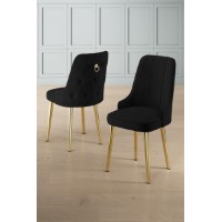 Комплект стульев Hanah Home Newa Black Gold