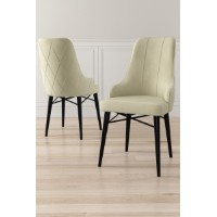 Комплект стульев Hanah Home Neta Cream Black