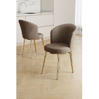Комплект стульев Hanah Home Risa Cappuccino Gold