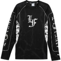 Hanorac barbat Puma Hoops x Lafrance Written In Chrome Puma Black/Flat Medium Gray AOP, s.M