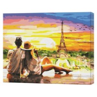 Картина по номерам Art Gallery Premium Закат в Париже 40x50cm (GX43181)