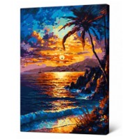 Tablou pe numere Art Gallery Premium Apus în tropice 40x50cm (GX46372)