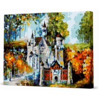 Tablou pe numere Art Gallery Premium Castel în pădure colorată 30x40cm (EX8138)