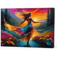 Tablou pe numere Art Gallery Premium Rochie curcubeu 40x50cm (GX47415)