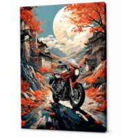 Tablou pe numere Art Gallery Premium Motocicletă într-un oraș istoric 40x50cm (GX47443)