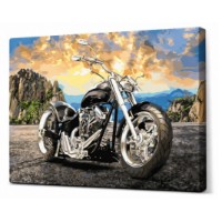Картина по номерам Art Gallery Premium Мотоцикл 40x50cm (GX41464)