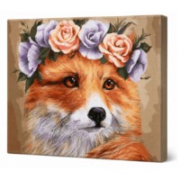 Картина по номерам Art Gallery Premium Лиса в цветочном венке 40x50cm (GX34076)