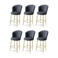 Комплект барных стульев Hanah Home Fora Anthracite Gold