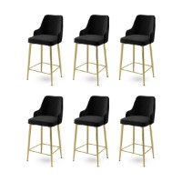 Set scaune de bar Hanah Home Enox Black Gold