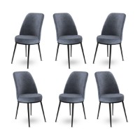 Комплект стульев Hanah Home Dexa Fume Black