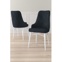 Комплект стульев Hanah Home Neta Anthracite White