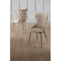 Комплект стульев Hanah Home Alpa Cappuccino Chrome