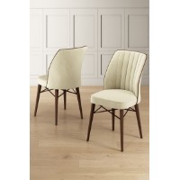 Комплект стульев Hanah Home Nuna Cream Brown
