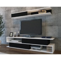 Тумба под ТВ Hanah Home Sims Black White