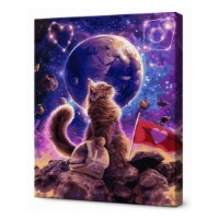 Tablou pe numere Art Gallery Econom Pisica astronaut 40x50cm (GX42775)