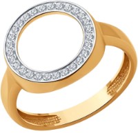 Inel din aur cu sidef si zirconiu Diamant 9155008724227 s.18,5 3,05g