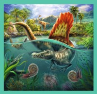 Пазл Trefl 3in1 The extraordinary world of dinosaur (34837)