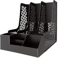 Suport documente Deli Maxi 3 Sections Black