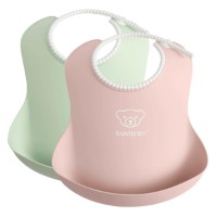 Набор слюнявчиков BabyBjorn Powder Green/Powder Pink (046343A)