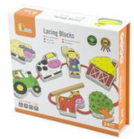 Развивающий набор Viga Lacing Blocks Farm (59548)