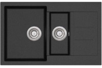 Кухонная мойка Aquasanita Helika Tesa SQT151 Black metallic