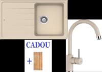 Кухонная мойка Schock Set D-100S Sabbia + Plutos Sabbia + Gift Board                   