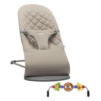 Детский шезлонг BabyBjorn Bliss Sand Grey with Toy Bar (606117A)