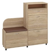 Rafturi pentru pantofi Пехотин Б-5 Дуб Сонома/Кофе