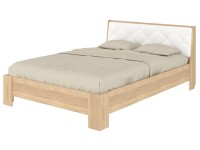 Кровать Пехотин Моника Дуб Сонома/Белый Кожзам