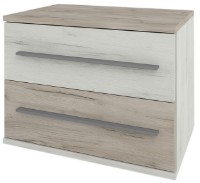 Прикроватная тумба Sokme Милана 504x402x350мм Дуб Крафт Белый/Дуб Крафт Серый