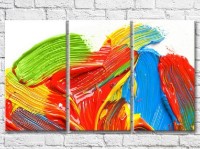 Pictură Magic Color Oil brush strokes on White background (3499113)