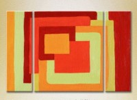 Pictură Magic Color Triptych Abstract Bright squares (2229534)