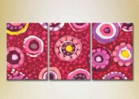 Pictură Magic Color Triptych Abstraction Pink/Yellow (2229501)