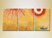 Pictură Magic Color Triptych Abstraction Chagall (2229530)
