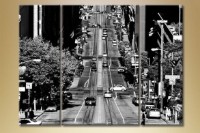 Pictură Magic Color Triptych City Street California (2658910)
