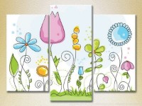 Картина Magic Color Triptych Flowers (2229751)