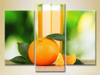 Pictură Magic Color Triptych Orange Juice (2698621)