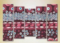 Pictură Rainbow Polyptych Abstraction burgundy blue 15 (2231631)