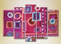 Картина Rainbow Polyptych Abstraction lilac pink 13 (2231715)