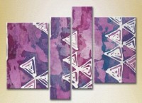 Pictură Rainbow Polyptych Abstraction lilac violet (2230339)