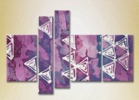 Pictură Rainbow Polyptych Abstraction lilac violet 11 (2231701)