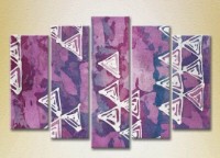 Pictură Rainbow Polyptych Abstraction lilac violet 13 (2231703)