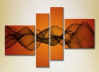 Картина Rainbow Polyptych Abstraction orange black 02 (2230329)
