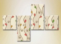 Картина Rainbow Polyptych Abstraction pattern red green 01 (2230506)