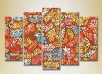 Картина Rainbow Polyptych Abstraction red blue 10 (2231679)